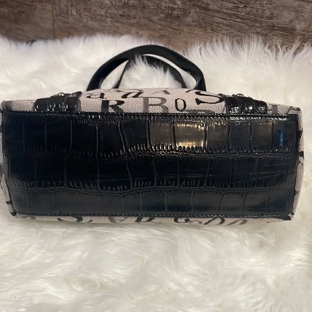 Sag Harbor Ladies Black and Gray Handbag